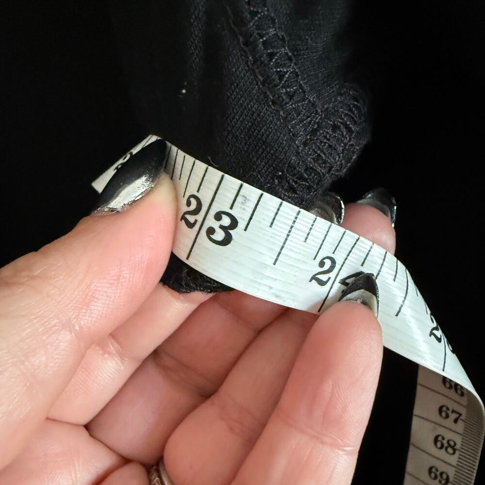 NATURAL LIFE | Black Slub Jersey Button Front Relaxed Fit Shirt Dress | Large - Picture 6 of 7